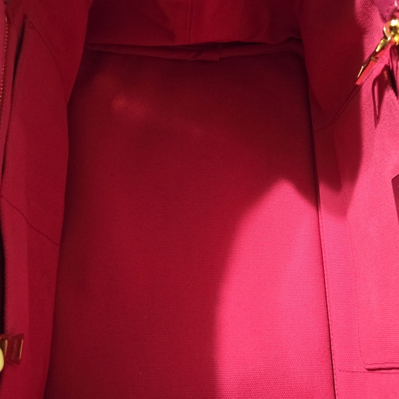 Prada Canapa Logo Satchel Pink With Strap And Entrupy Certificate - Picture 12 of 17